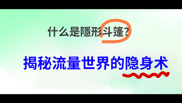 什么是隱形斗篷？揭秘流量世界的隐身术